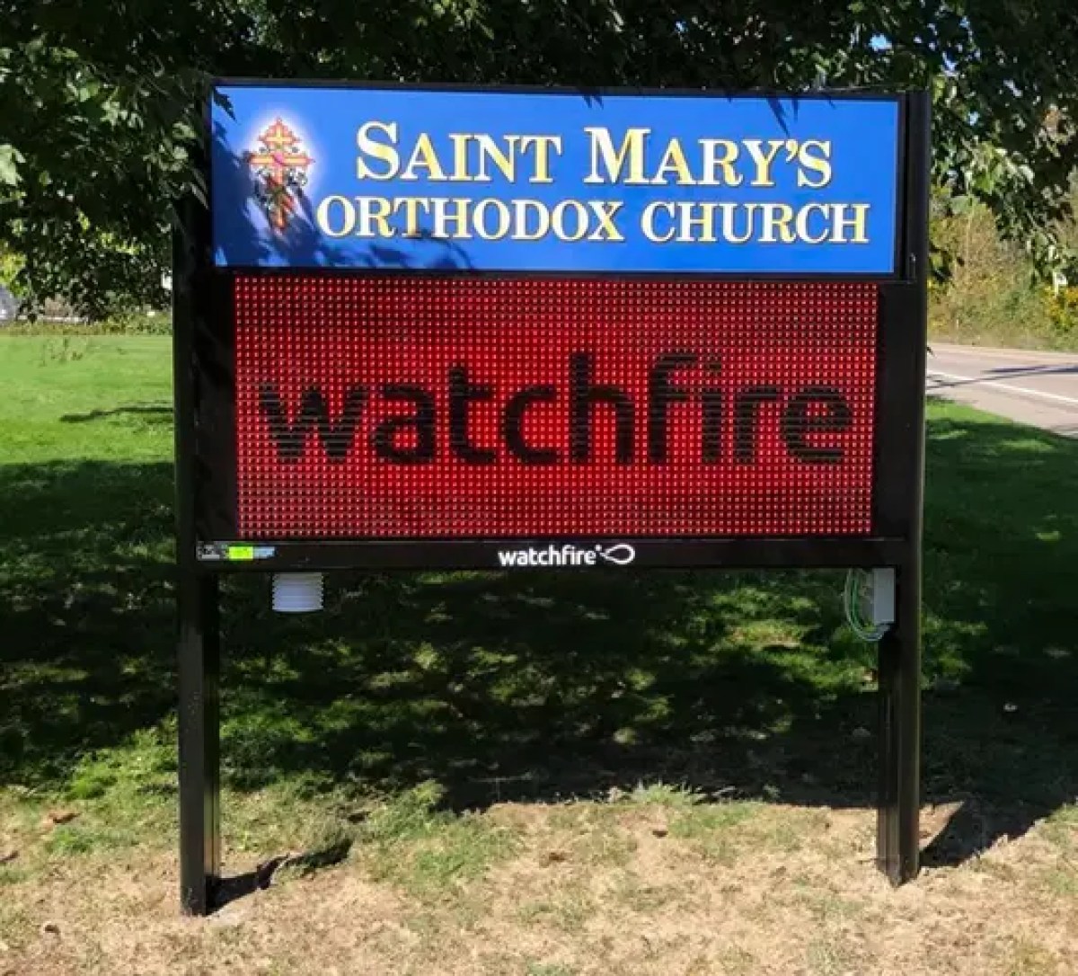 Watchfire digital sign installed for Saint Mary's Orthodox Church