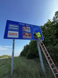 DOT Highway sign install