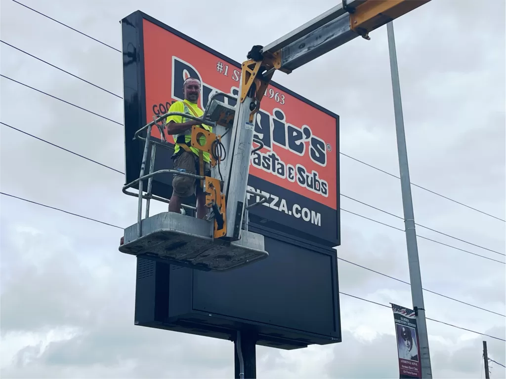 Pudgies Pizza Sign 