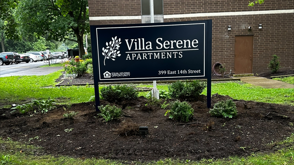 villa serene apartments sign elmira heights ny