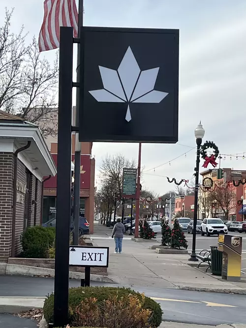 Sign Install at Maple City Saving Bank In Hornell NY