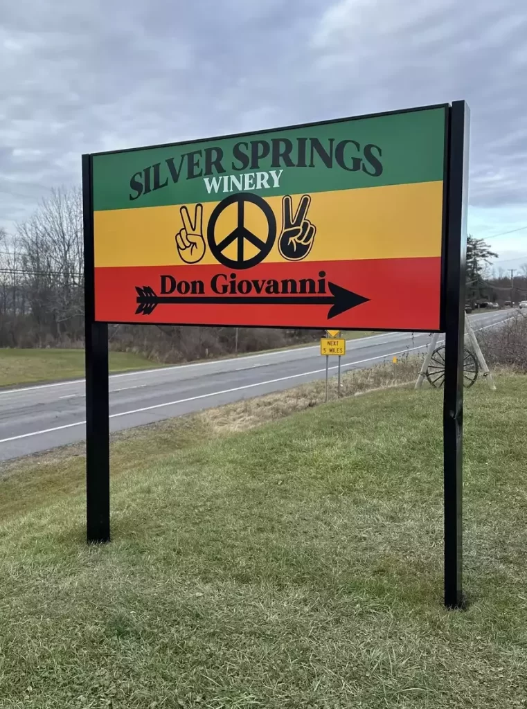 elmira ny signs, before and after shot, after shot of a sign by elmira signs