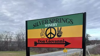 Silver spring winery burdett ny sign install