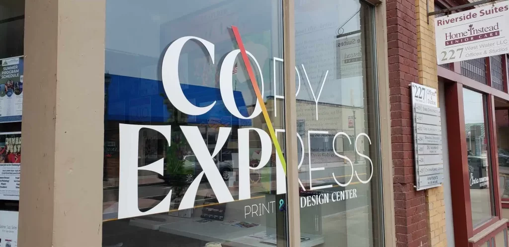 copy express elmira ny window graphics install