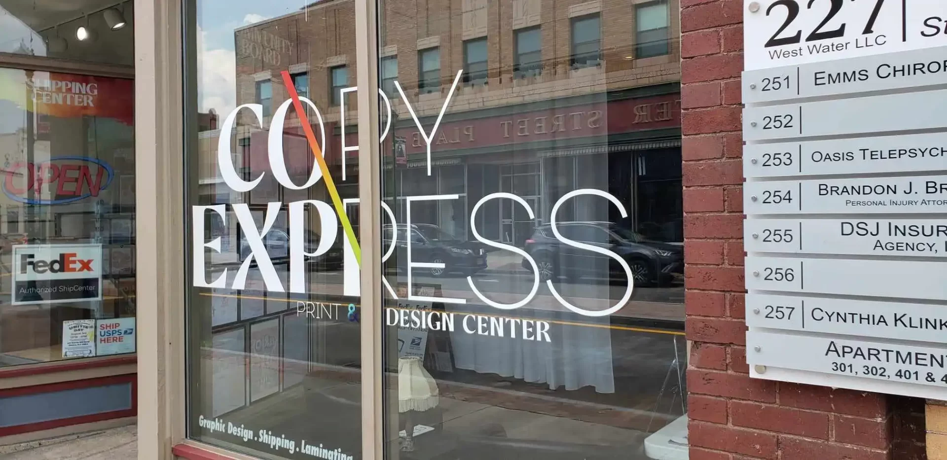 copy express elmira ny window graphics install